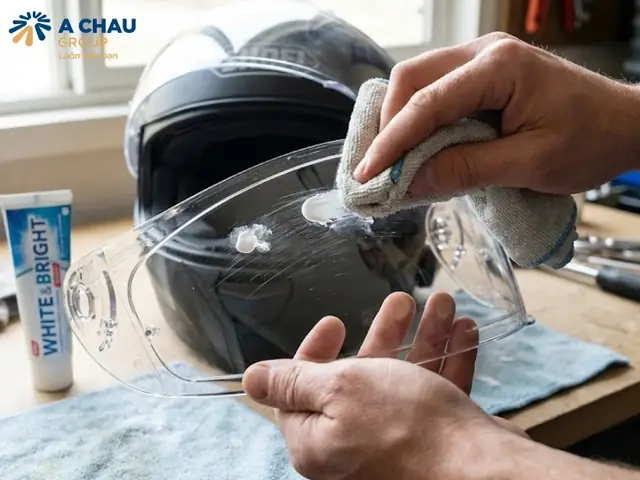Cách Đánh Bóng Kính Mũ Bảo Hiểm Đơn Giản Tại Nhà