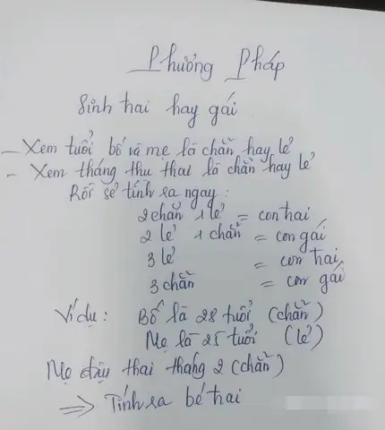 Làm Sao Để Biết Con Trai Hay Con Gái