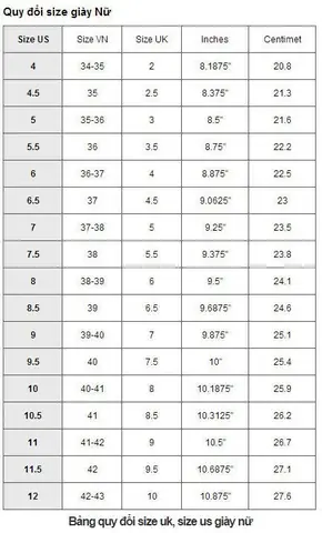 Size 38 Eu Là Size Mấy? Bảng Quy Đổi Chi Tiết Cho Giày & Quần Áo