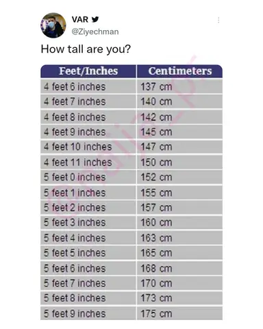 Feet 6 Inches In Cm