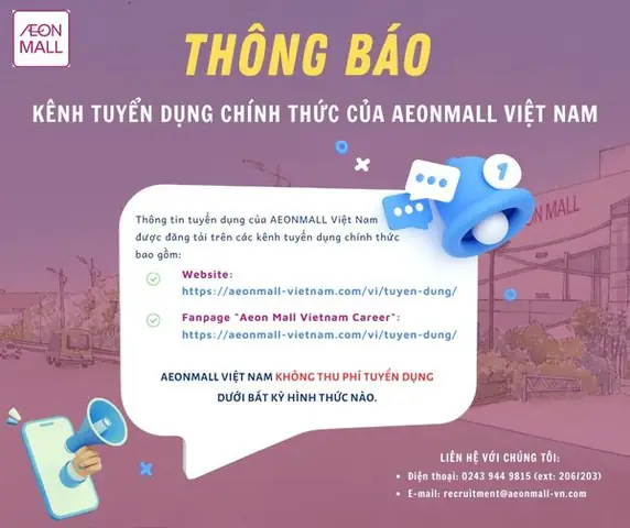 Aeon Mall Long Biên Tuyển Dụng