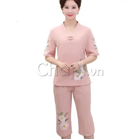Áo Cổ Tàu Nữ Trung Niên