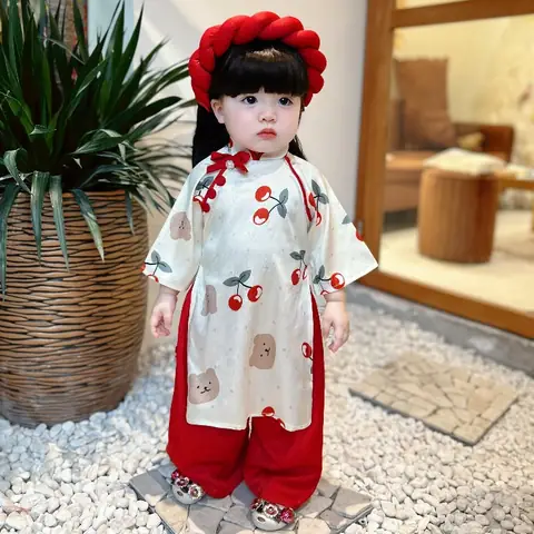 Áo Dài Cho Bé 1 Tuổi