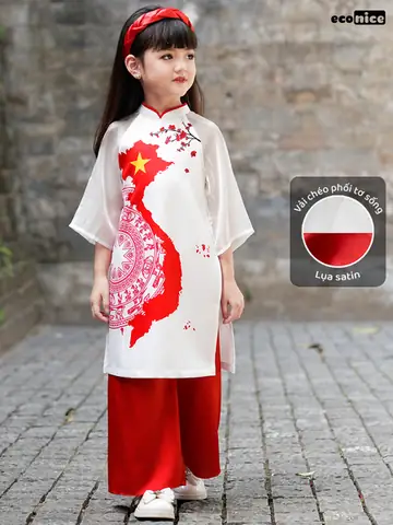 Áo Dài Cho Be Gái 10 Tuổi
