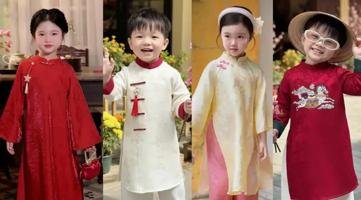 Top 15 Mẫu Áo Dài Tết 2026 Đẹp Nhất Cho Bé Gái Và Bé Trai
