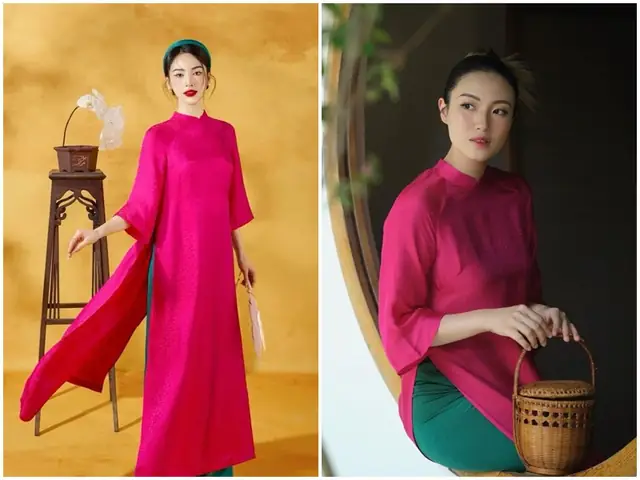 Áo Dài Màu Hồng Nhạt