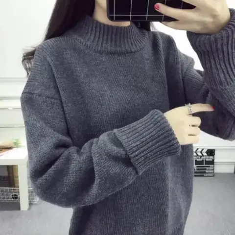 Áo Len Cổ Lọ Nữ Form Rộng
