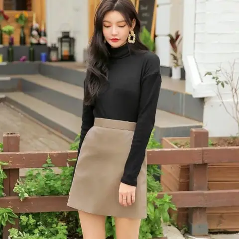 Áo Thun Cổ Lọ Nữ Hàn Quốc