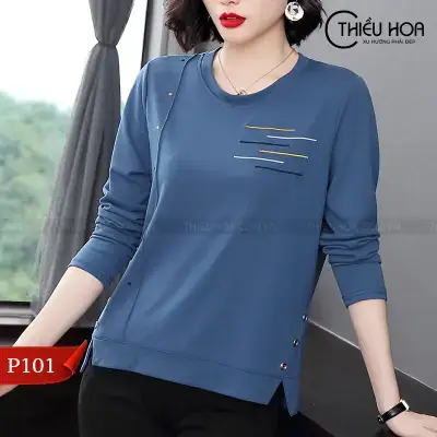 Áo Thun Tay Dài Nữ Trung Niên