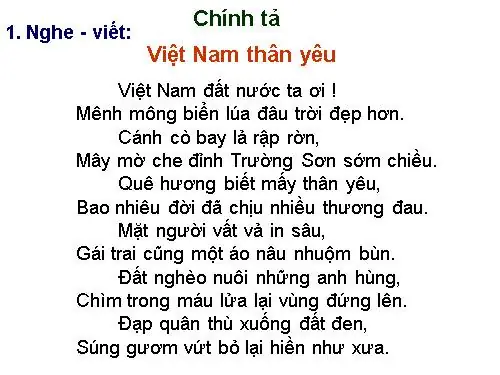Bài Việt Nam Thân Yêu