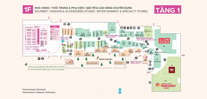 Bản Đồ Aeon Long Biên: Hướng Dẫn Từng Tầng, Cửa Hàng Và Tiện Ích