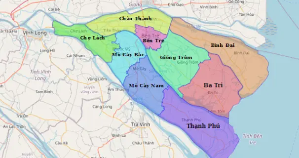 Bản Đồ Bến Tre Mới Nhất