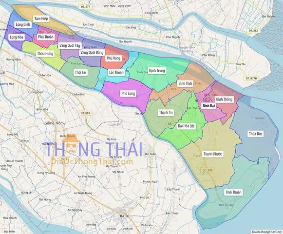 Bình Đại Bến Tre Map