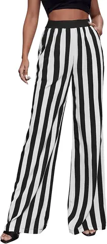 Black And White Striped Pants