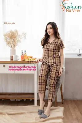 Bộ Đồ Kẻ Caro Mặc Nhà