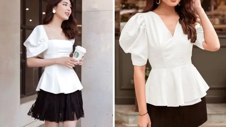 Các Kiểu Áo Tay Phồng Nhún