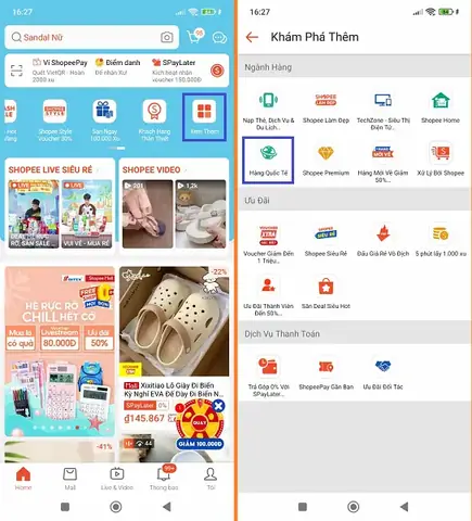 Các Shop Nước Ngoài Trên Shopee