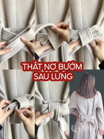 Cách Buộc Dây Áo Măng Tô