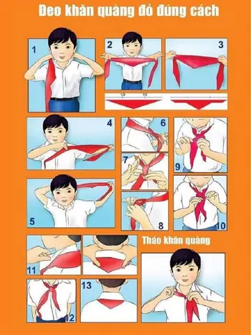 Cách Đeo Khăn Quàng Đỏ