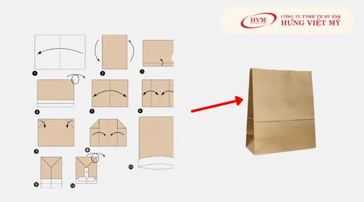 Cách Gấp Túi Giấy Đựng Quà