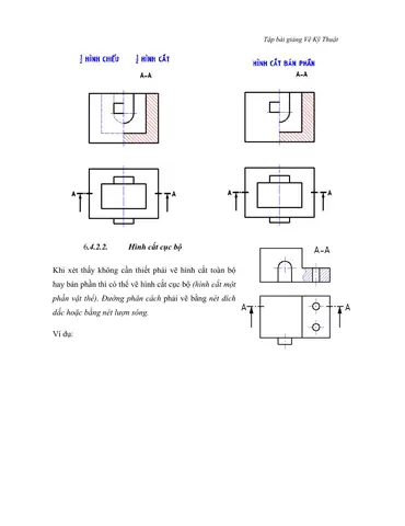 Cách Vẽ Hình Cắt Bán Phần