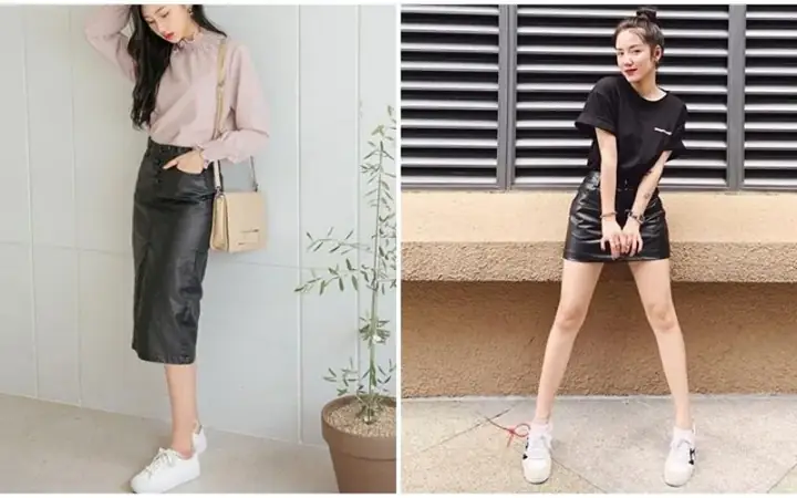Chân Váy Da Đi Với Giày Gì