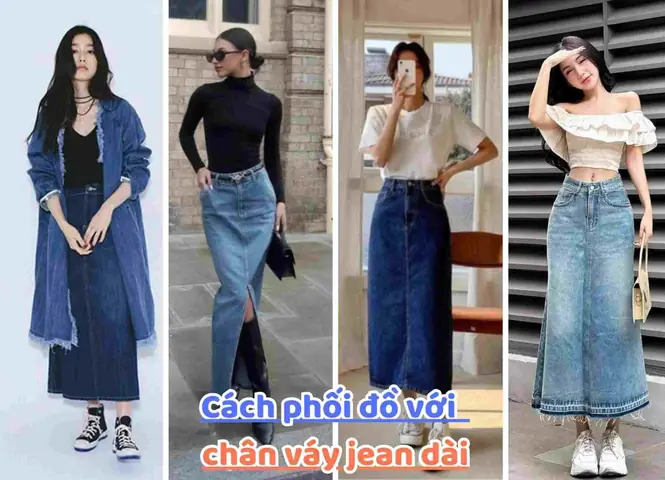 Chân Váy Jean Dài Qua Gối: Đánh Giá Toàn Diện & 35+ Cách Phối Đồ Đẹp