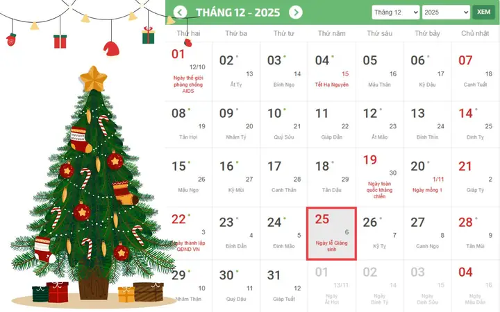 Còn Bao Nhiêu Ngày Nữa Tới Noel