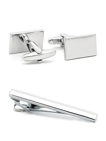 Cufflinks And Tie Clip Set