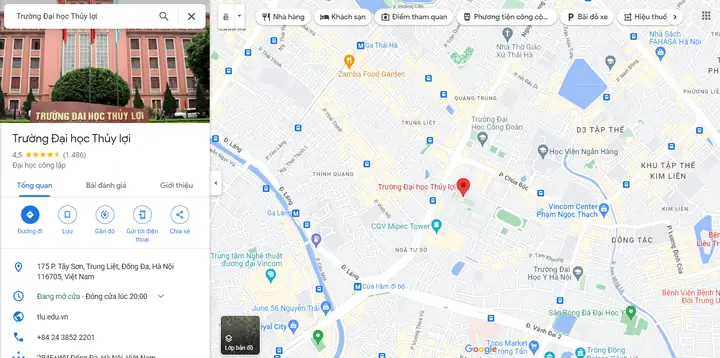 Đại Học Y Hà Nội Map