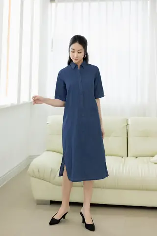Đầm Sơ Mi Suông Dài