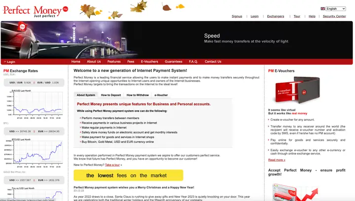 Đăng Nhập Ví Perfect Money