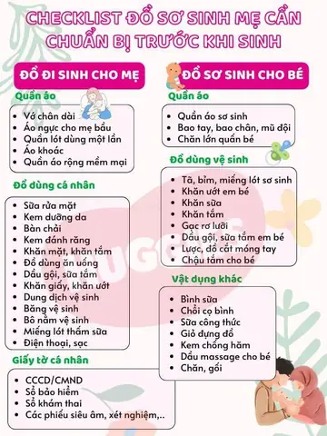 Danh Sách Đồ Sơ Sinh