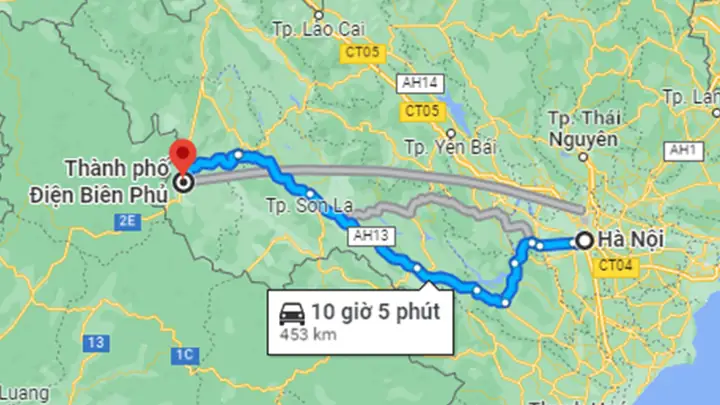 Điện Biên Cách Hà Nội Bao Nhiêu Km