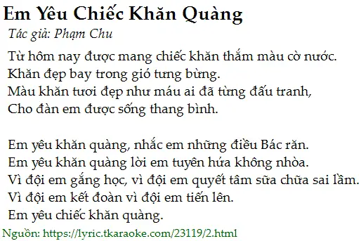 Em Yêu Chiếc Khăn Quàng