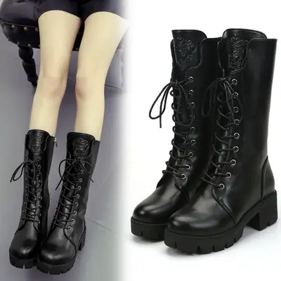 Giày Boot Nữ Cổ Cao Hàng Hiệu