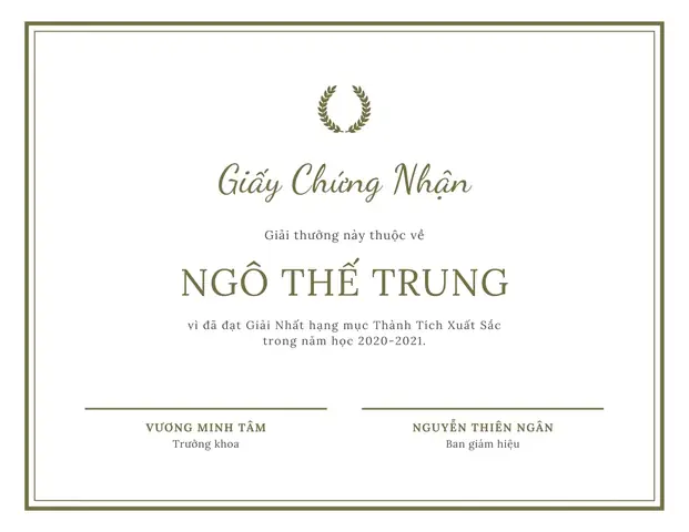 Giấy Chứng Nhận Đẹp Gái