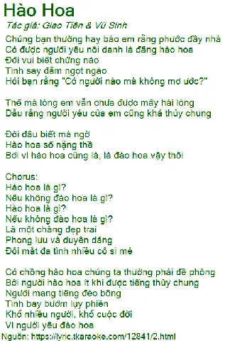 Hào Hoa Là Gì Nếu Không Đào Hoa Là Gì