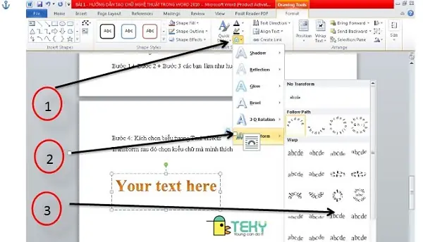 Kiểu Chữ Nghệ Thuật Trong Word