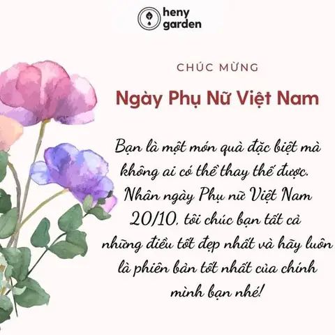 Lời Chúc 20 10 Cho Bạn Nữ