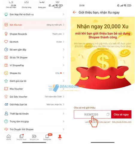 Mã Giới Thiệu Shopee Ở Đâu