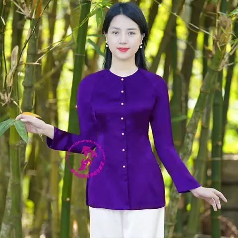 Mẫu Áo Bà Ba Cổ Tròn