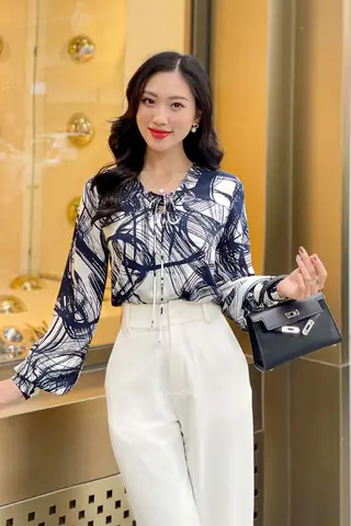 Mẫu Áo Hoa Nhí Công Sở