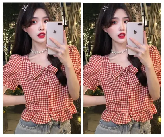 Mẫu Áo Kẻ Caro Nữ Đẹp