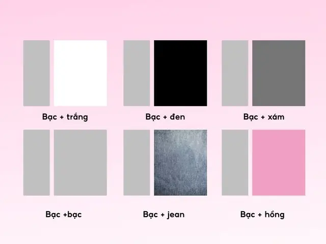 Màu Bạc Phối Với Màu Gì