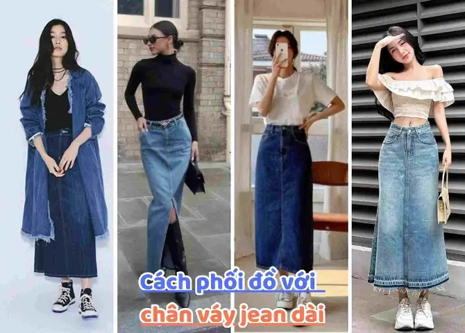 Đồ Với Chân Váy Jean Dài: Cẩm Nang Phối Đồ Từ A Đến Z