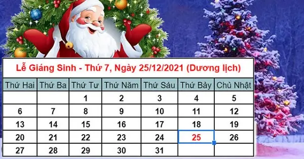 Noel 2021 Vào Thứ Mấy