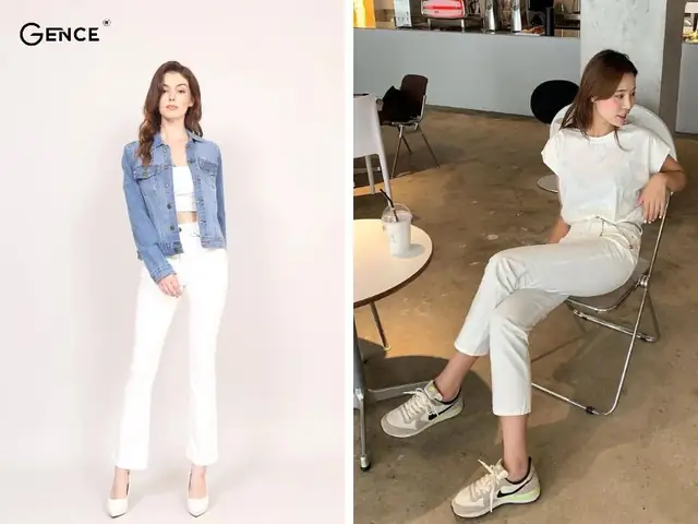 Phối Đồ Với Quần Jean Trắng Nữ