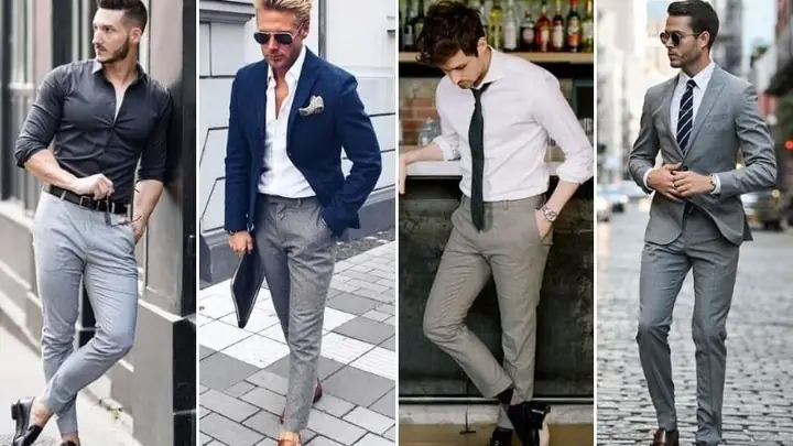Phối Đồ Với Quần Tây Xám