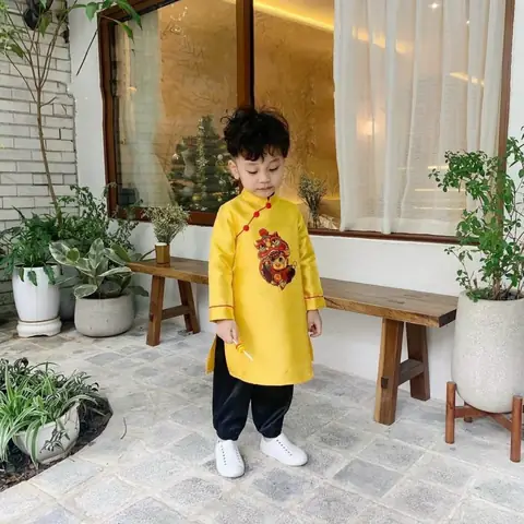 Quần Mặc Áo Dài Cho Bé Trai